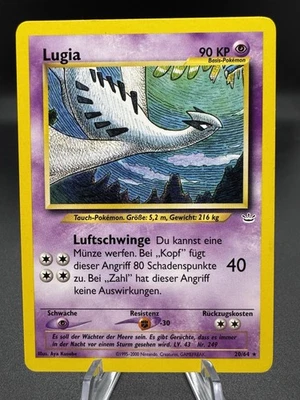 [German] Lugia 20/64 Pokemon Neo Revelation Rare Card WOTC [German] MP - Image 1 of 4