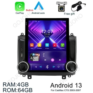 9.7" Android 13 Apple Carplay Car Stereo Radio For 2003-2007 Cadillac CTS GPS BT - Picture 1 of 22