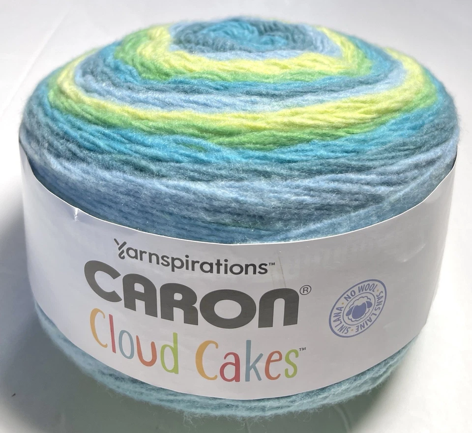 Lot 3 Yarnspirations Caron Cotton Cakes High Tide Blue Green 8.8oz 250g 530yd