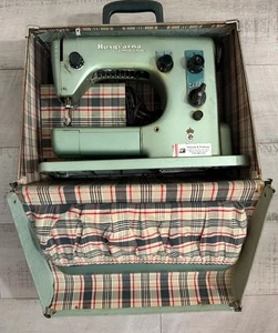 Vintage Husqvarna Sewing Machine Type 19E w/ Foot Pedal & Case Tested - Picture 1 of 12
