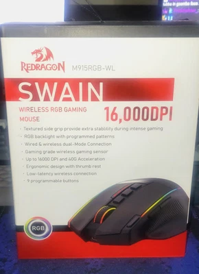 Redragon M915RGB-WL Swain Wireless RGB Gaming Mouse (16k DPI) (Used) - Image 1 of 4
