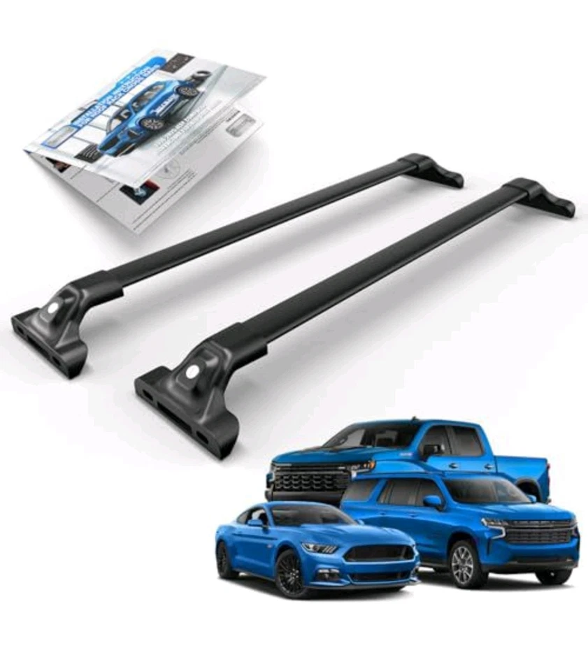 Barra transversal para Jeep Compass 2018-2025 riel portaequipajes de techo aluminio negro carga duradera Foto 1 de 4