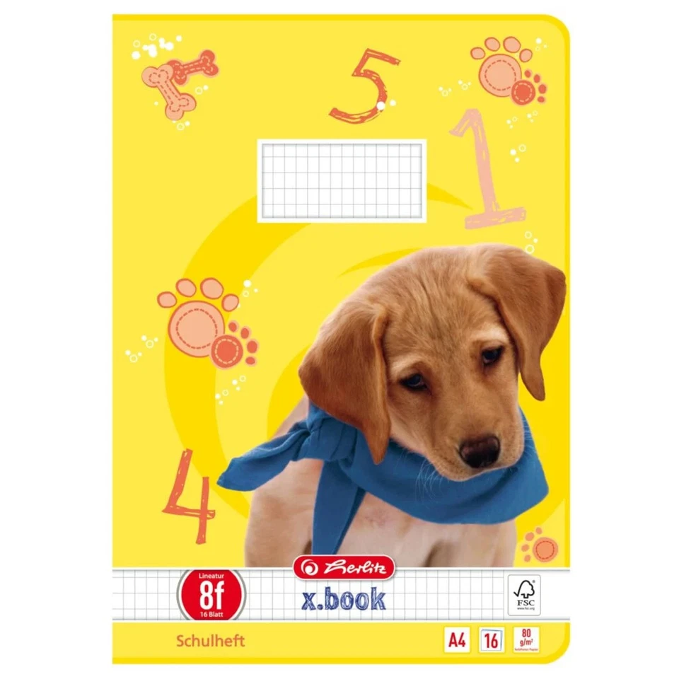 5-30x herlitz Schulheft x.book, DIN A4, Lineatur 8f / rautiert SPARE BIS ZU 62% - Bild 1 von 1