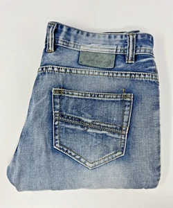 Diesel Viker Jeans W34 L32 Mens Blue Relaxed Straight Fit Baggy Denim Zip Fly - Picture 1 of 21