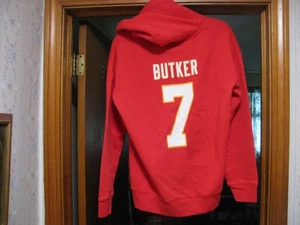 HARRISON BUTKER KC KANSAS CITY CHIEFS RED # 7 HOODIE SIZE M LOW PRICE PERFECT - Picture 1 of 7
