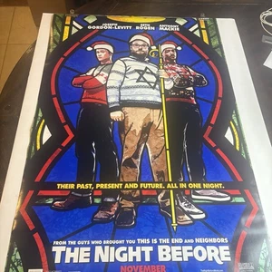 Póster original de la casa de la película 2015 “La noche antes” 27x40 doble cara Seth Rogen - Imagen 1 de 15