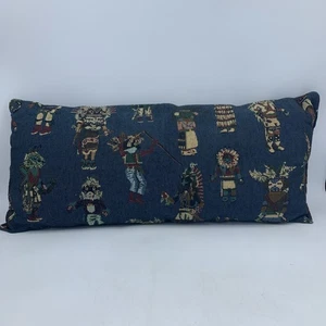 Wandteppich Kachina Pueblo Azteken Indianer Nackenrolle 25" Dekor Kissen Prim - Bild 1 von 5