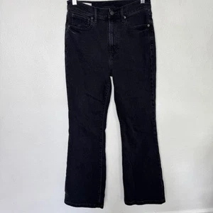 Gap High Rise 70s Flare Jeans Womens 28 / 6 Black Denim Retro Western Bohemian - Picture 1 of 9