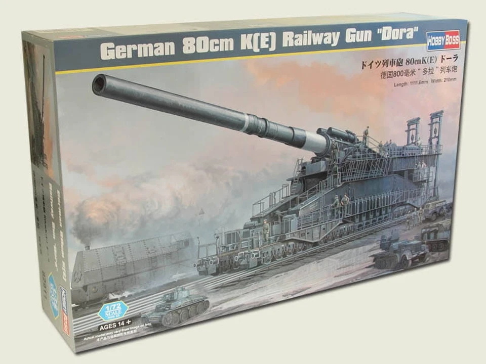 German 80cm K(E) railway gun Dora / 1:72 - Hobby Boss - 82911