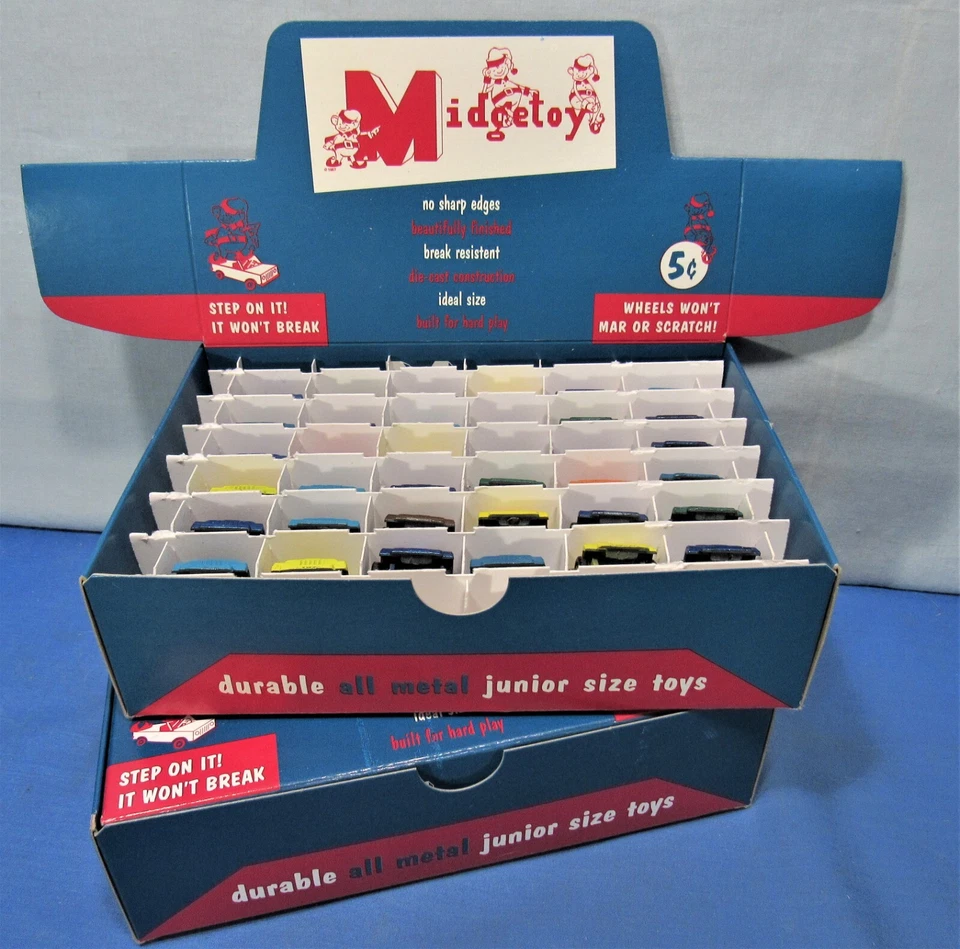 36 Diecast Toy Jeeps ~ 1970's Store Display Box + COA signed by Herklotz Bro's - Image 1 of 4