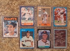 (7) Will Clark 1986 Topps Traded Fleer Donruss Sportflics Rookie card 1987 RC 88