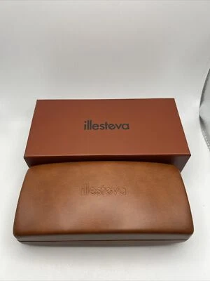 Estuche y bolso rígido marrón para gafas de sol Illesteva Foto 1 de 4