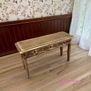 Maßstab 1:12 Puppenhau Miniatur Vintage Schreibtisch Handgefertigt Holz Möbel - Bild 1 von 6