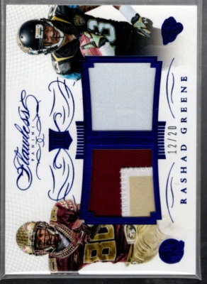 B4591- 2015 Flawless Rookie NFL Collegiate Dual Blue #20 Rashad Greene Jersey/20 - Image 1 of 2