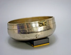 1844 Antique Bronze Memento Mori Skull Bone Divination Magic Ritual Healing Bowl - Picture 1 of 12