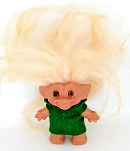Troll Doll Dam UK 3 inch Good Luck Original  Eyes 1960s - Picture 1 of 3