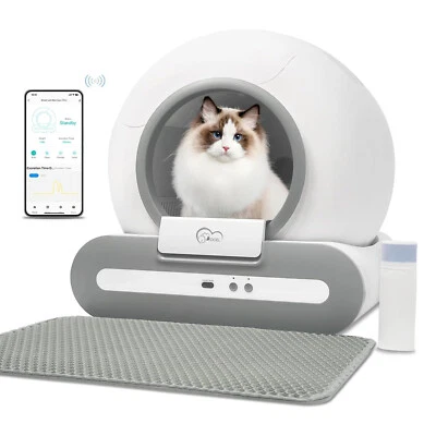DOEL Pre-Owned Self Cleaning Automatic Cat Litter Box w/ Trash Bags & Litter Mat - Image 1 of 4