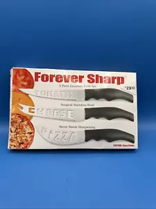 FOREVER SHARP 3 Piece Gourmet Knife Set-Tomato, Pizza, Cheese  - Picture 1 of 6
