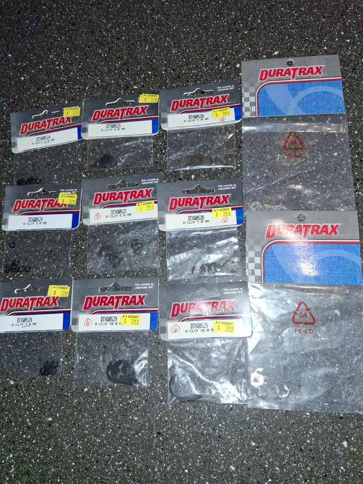 Duratrax DTXQ0527 DTXQ0524 DTXC0528 DTXQ0529 DTXZ7901 E-Clip ASSORTMENT (11) - Image 1 of 1