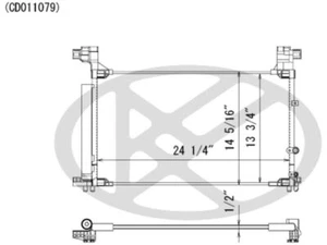 A/C Condenser Koyo 84WYBG91 for Lexus IS200t IS300 2016 2017 2018 2019 2020 - Picture 1 of 1
