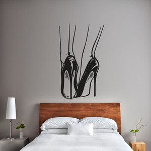 Sexy Female Legs on High Heels Bedroom Vinyl Wall Art Sticker Home Decor UK