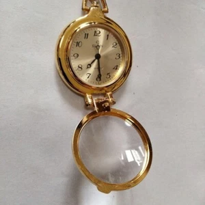 Antiguo Reloj Bolsillo Elgin Cadena Oro Analógico Con Caja Chatarra De Japón - Imagen 1 de 9