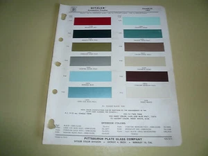 1963 Rambler Ditzler PPG Color Chip Paint Sample - Vintage - Picture 1 of 1