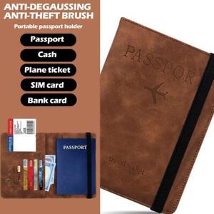 PU Passport Card Passinhaber Travel Wallet Blocking Case Cover
