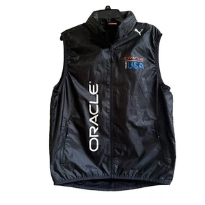 America’s Cup Team Oracle USA Windbreaker Vest Hooded Men's Size L Large EUC - Picture 1 of 6