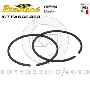 COPPIA SEGMENTI FASCE Ø63 PINASCO PER PIAGGIO VESPA PX 150 E 1998 - Picture 1 of 3
