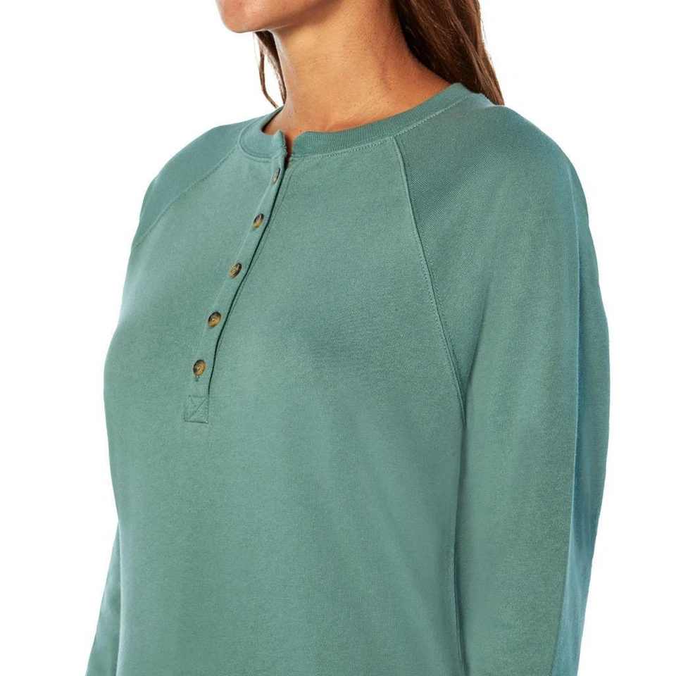 NUEVA SUDADERA MUJER GAP FRENCH TERRY HENLEY GAP MANGA LARGA VARIEDAD Foto 1 de 1