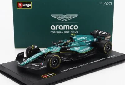 MODELLINO AUTO STATICO BURAGO ASTON MARTIN F1 AMR23 ALONSO 2023 VETRINA 1/43 - Immagine 1 di 4