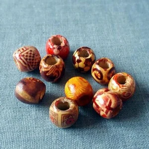 100pcs Wooden Beads Large Hole Mixed For Macrame Jewelry Crafts S8W0 BEST Q2C8 - Picture 1 of 12
