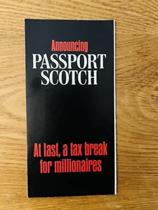 Vintage 70er Jahre PASSPORT SCOTCH Rezeptheft - Bild 1 von 2