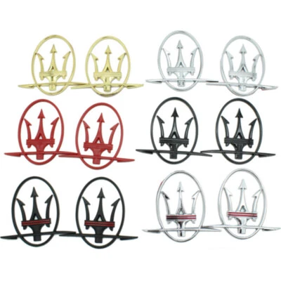 For Maserati Quattroporte GranTurismo Ghibli Levante RH&LH Side Emblem Badge/ - Image 1 of 4