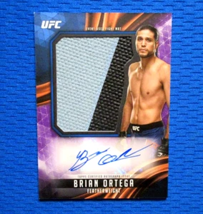 *BRIAN ORTEGA* RARE "PURPLE" JUMBO AUTO RELIC RC~ 2019 TOPPS UFC *(ROOKIE(#/25)* - Picture 1 of 5
