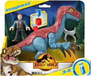 Imaginext Jurassic World Therizinosaurus Dinosaur & Owen Figures - Picture 1 of 2