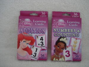 Disney Princess Flash Learning Cards Lot of 2 Addition & Numbers & Counting