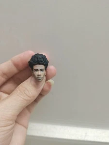 Figuras de acción de muñeca negra modelo hágalo usted mismo tallado cabeza masculina hombre escala 1/12 - Imagen 1 de 4