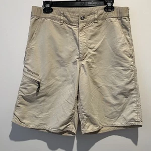 Patagonia Shorts Men Medium Khaki Quandary Performance Hiking Cargo (Minor Spot) - Picture 1 of 6