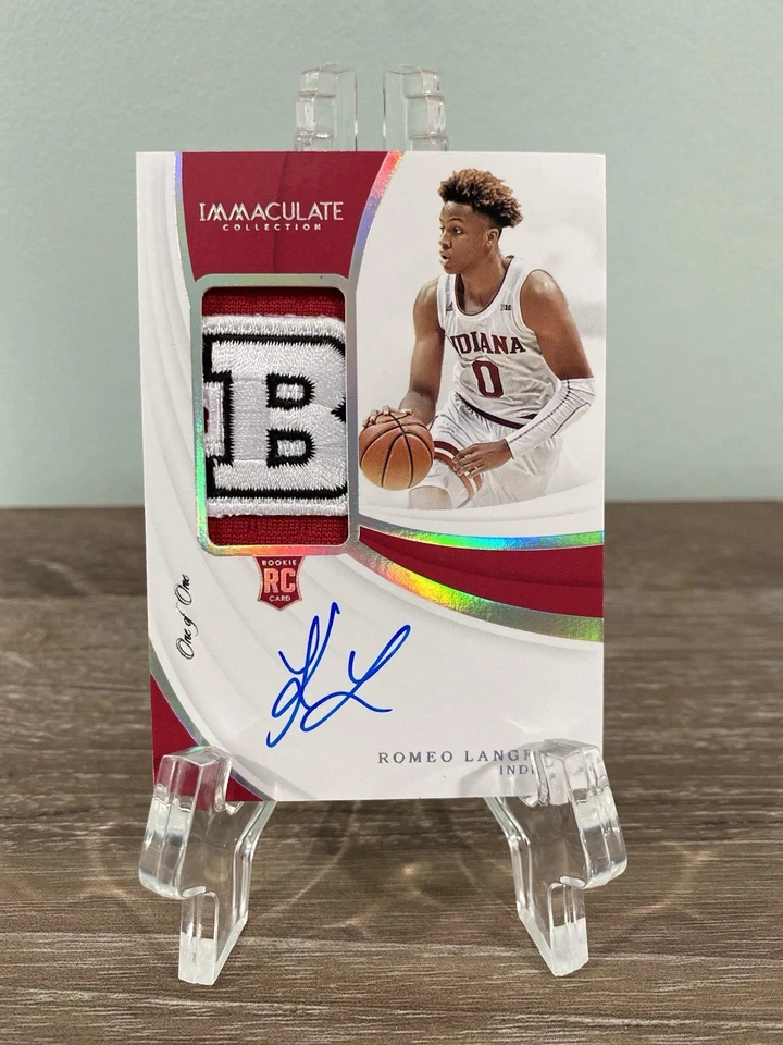 2019/20 Panini Immaculate Romeo Langford RPA 1/1 “B10” Patch RC Auto Hoosiers - Image 1 of 2