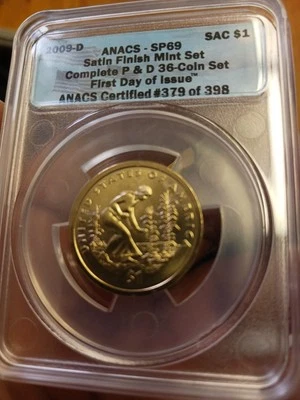 2009-D SP69 ANACS Satin Finishmint #379 of 398. First Day Of Issue - Image 1 of 3