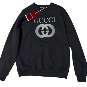 Auténtica Sudadera Negra GUCCI - Logo Bordado - Hombre’s L - Imagen 1 de 5