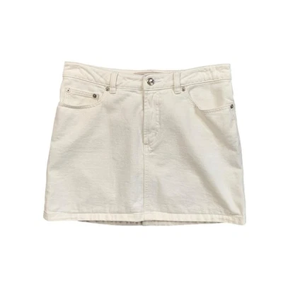 Marc by Marc Jacobs Falda Mujer 27 Blanco Denim Algodón Icono 5 Bolsillos Cremallera Mosca Mini Foto 1 de 4