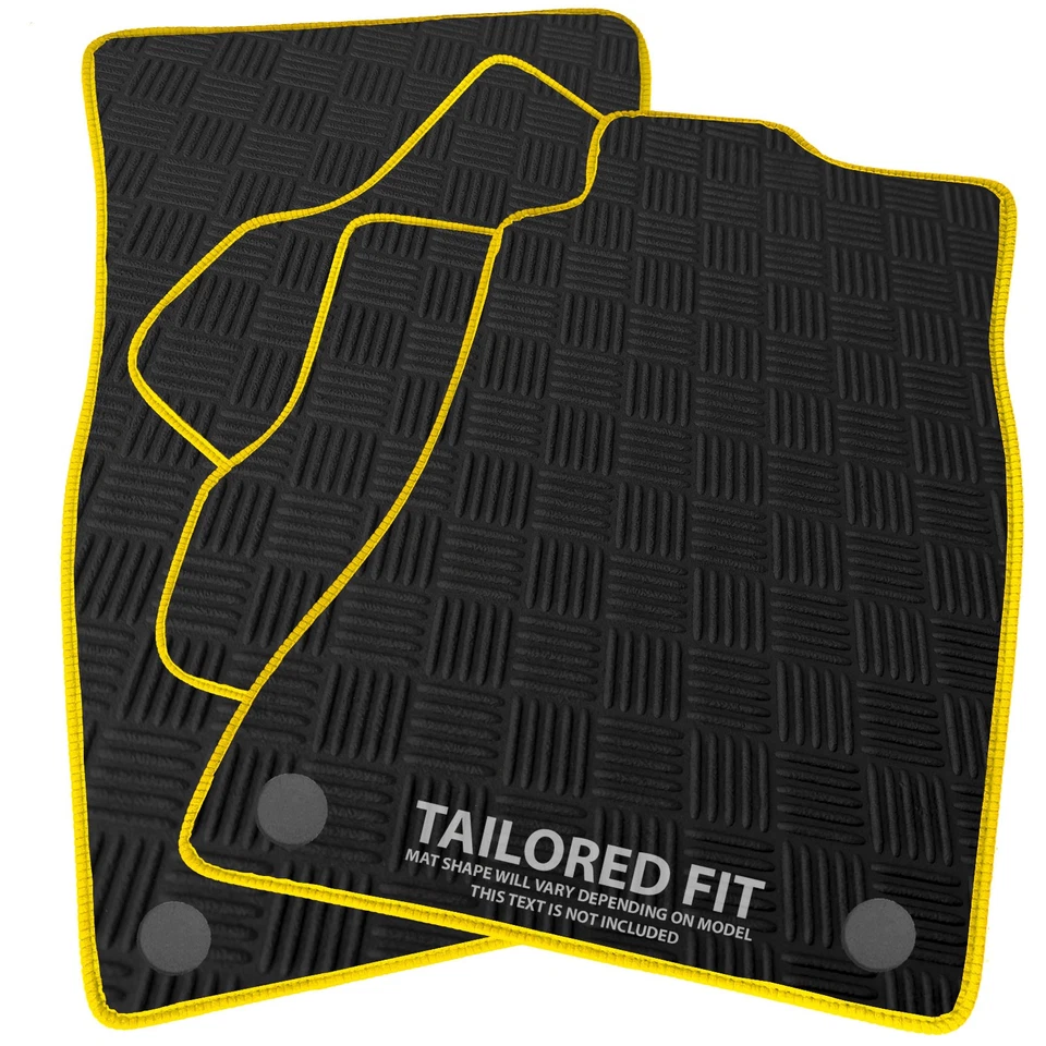 To fit Mitsubishi CR L200 Single Cab 2006-2014 Checker Rubber Car Mats [D] - Image 1 of 1