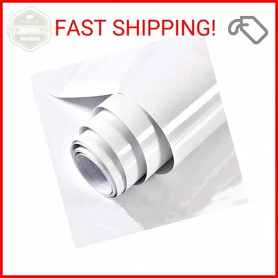 TANONE Countertop Contact Paper White Wallpaper Self Adhesive Vinyl Wrap Thicken - Image 1 of 2