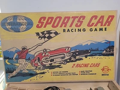 Vintage 1960's Marx Slot Cars International Sports Road Race Set Original Box - Image 1 of 4