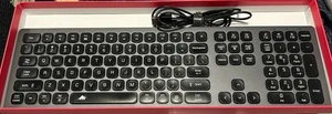 POWZAN Aluminum Quiet Wired Keyboard Backlit- Slim Chiclet Keyboard KB770 Gray - Picture 1 of 1
