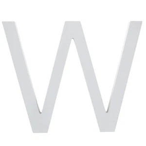 Arial Font White Painted MDF Wood Letter W (6 Inches) - Picture 1 of 2