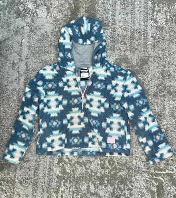 Sudadera con Capucha Sherpa de Vellón Justice Girls Cuarto Cremallera Talla 12 Plus Azul Artesanal Foto 1 de 2